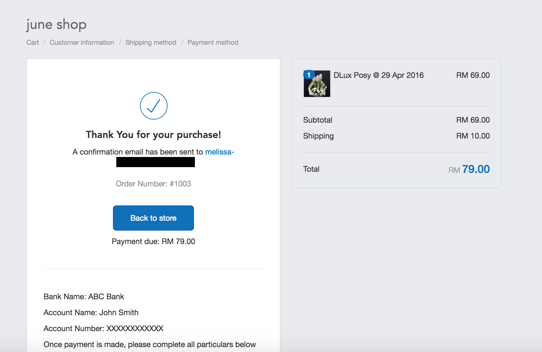 Add Bank Transfer Payment Method EasyStore